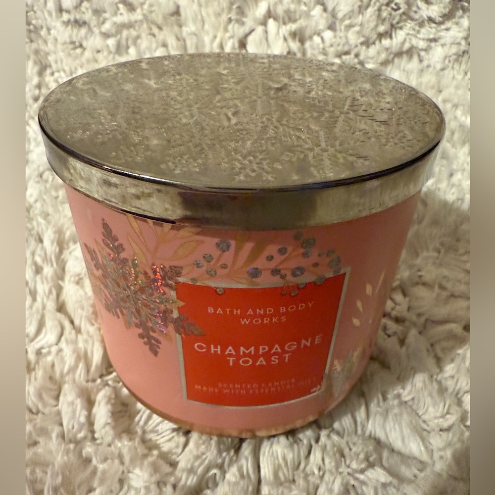 Bath & Body Works Candle Champagne Toast 3-wick Candle NWT Bundle2Save$$shipping